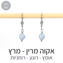 טעינת תמונה בתצוגת גלריה, עגילי קלי אקוה מרין