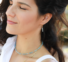 טעינת תמונה בתצוגת גלריה, עגילי גלאם אקוה מרין