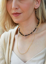 טעינת תמונה בתצוגת גלריה, שרשרת מינט טורמלין שחורה