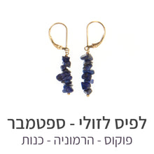 טעינת תמונה בתצוגת גלריה, עגילי טנריף לפיס לזולי