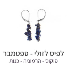 טעינת תמונה בתצוגת גלריה, עגילי טנריף לפיס לזולי