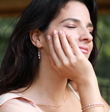 טעינת תמונה בתצוגת גלריה, עגילי גלאם אופל ורודה