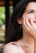 טעינת תמונה בתצוגת גלריה, עגילי גלאם אופל ורודה