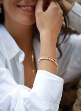 טעינת תמונה בתצוגת גלריה, צמיד מינט פנינה לבנה