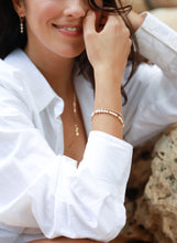 טעינת תמונה בתצוגת גלריה, צמיד מינט פנינה לבנה