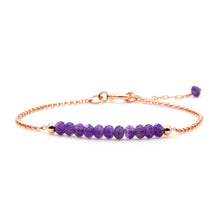 טעינת תמונה בתצוגת גלריה, צמיד בר אמטיסט - אבן הלידה שלי - MyBirthstone