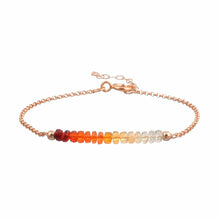 טעינת תמונה בתצוגת גלריה, צמיד בר אופל אש - אבן הלידה שלי - MyBirthstone