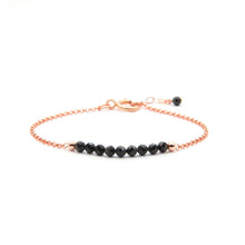 טעינת תמונה בתצוגת גלריה, צמיד בר טורמלין שחורה - אבן הלידה שלי - MyBirthstone
