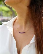 טעינת תמונה בתצוגת גלריה, שרשרת בר אמטיסט - אבן הלידה שלי - MyBirthstone