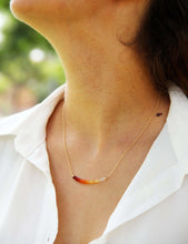 טעינת תמונה בתצוגת גלריה, שרשרת בר אופל אש - אבן הלידה שלי - MyBirthstone