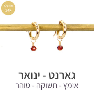 עגילי לונה גארנט
