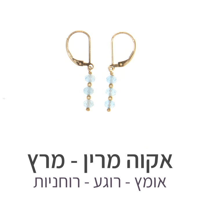עגילי גלאם אקוה מרין