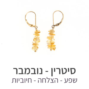 עגילי טנריף סיטרין