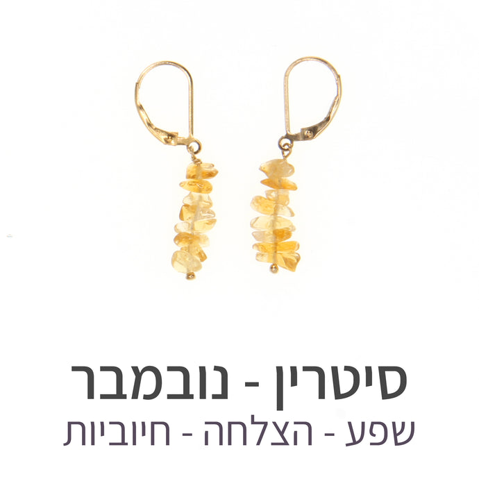 עגילי טנריף סיטרין