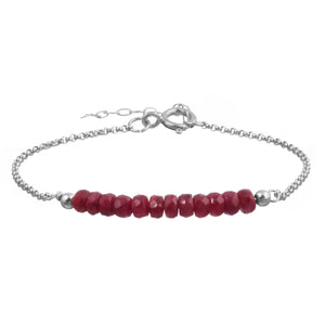 צמיד בר רובי - אבן הלידה שלי - MyBirthstone