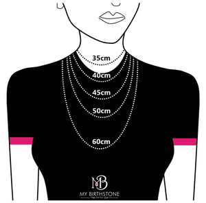 שרשרת בר רובי - אבן הלידה שלי - MyBirthstone